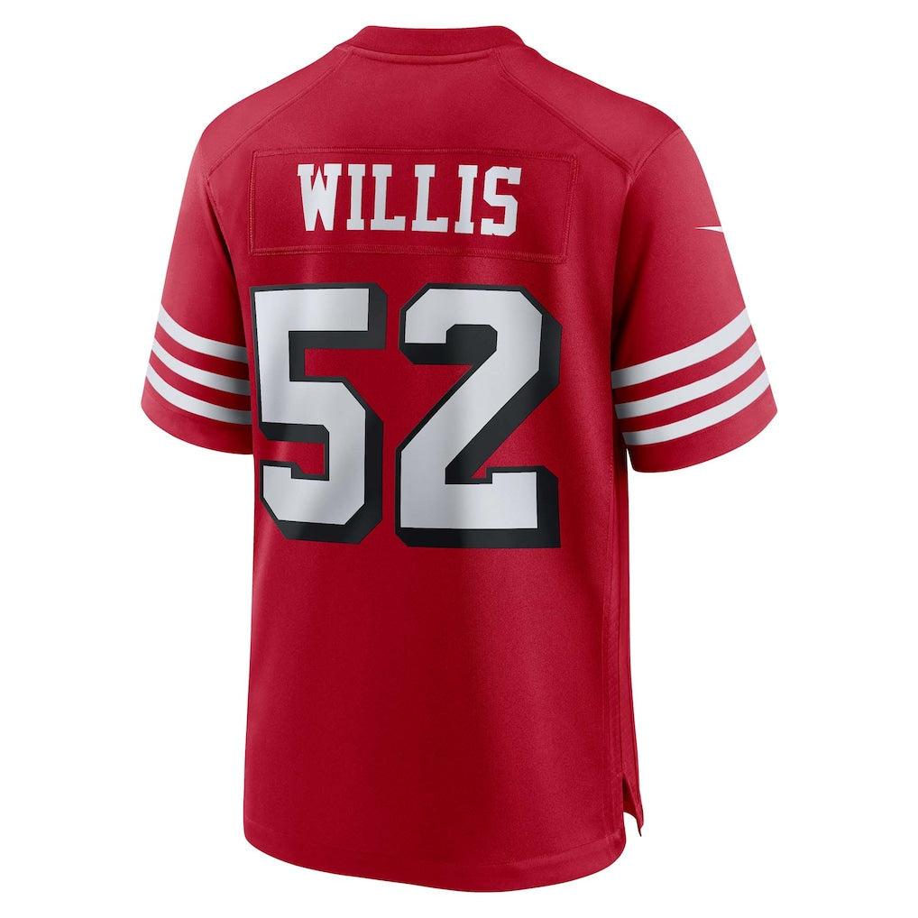 Tuec SF.49ers #52 Patrick Willis Scarlet Retired Player Alternate Game Jersey