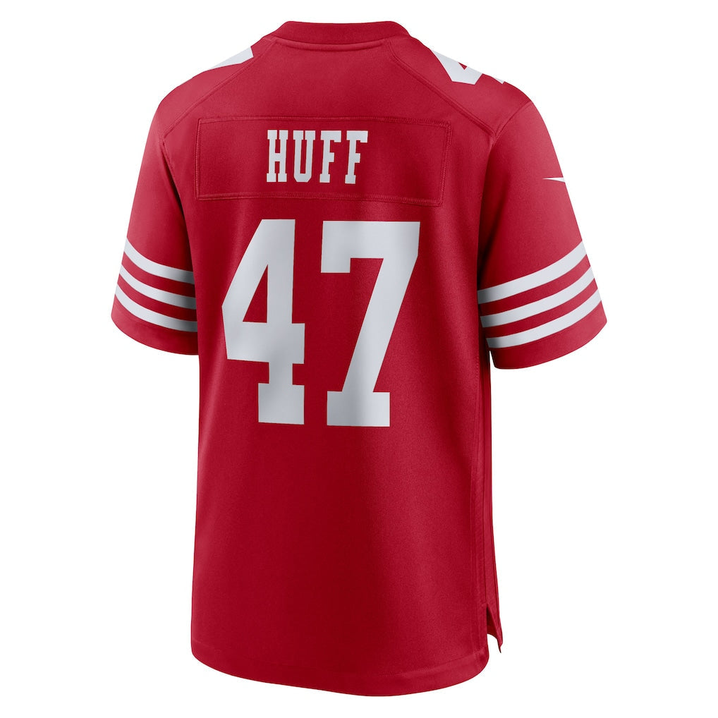 Tuec SF.49ers #47 Bryce Huff Scarlet Team Game Jersey