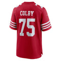 Tuec SF.49ers #75 Connor Colby Scarlet Team Game Jersey