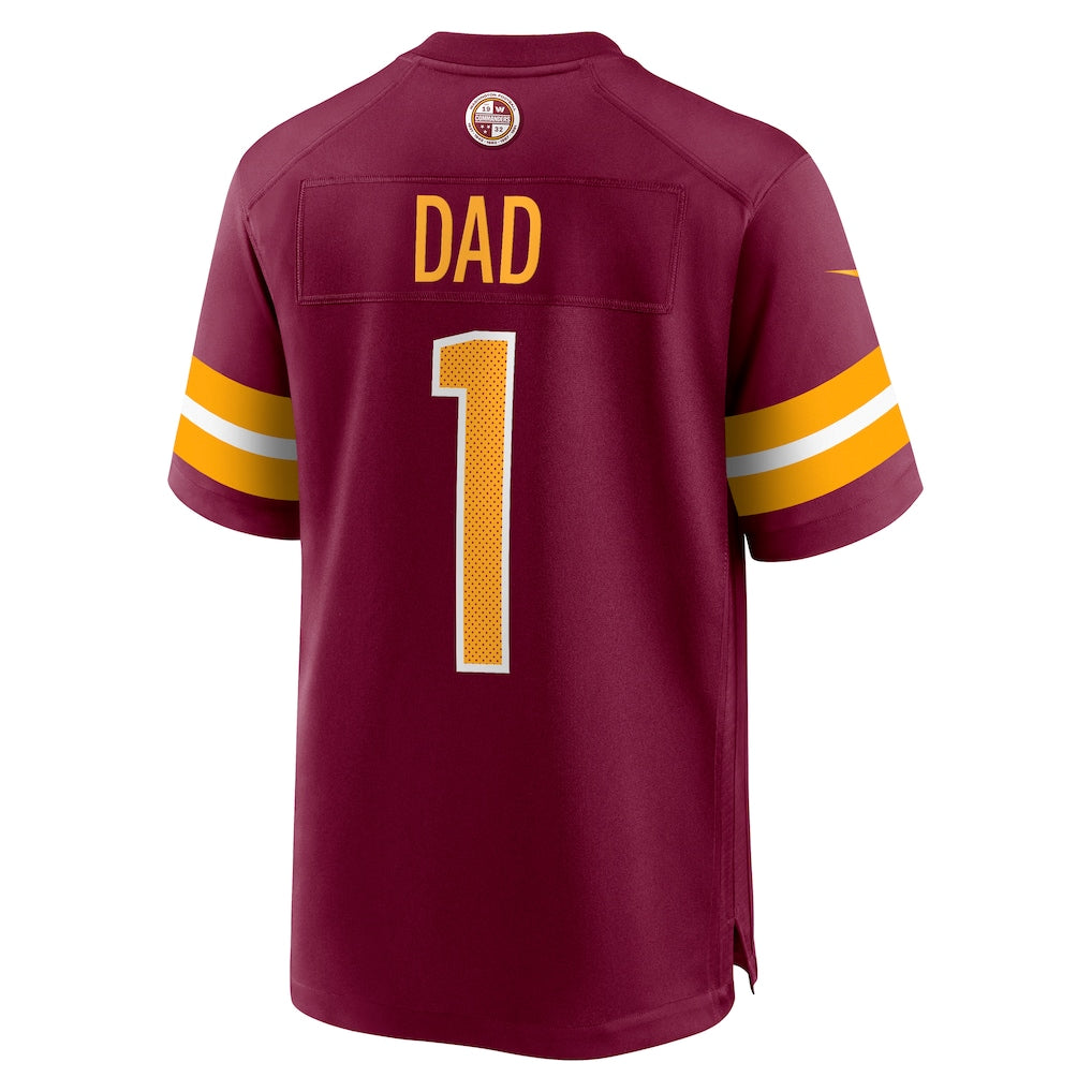 Tuec W.Commanders #1 Dad Burgundy Game Jersey