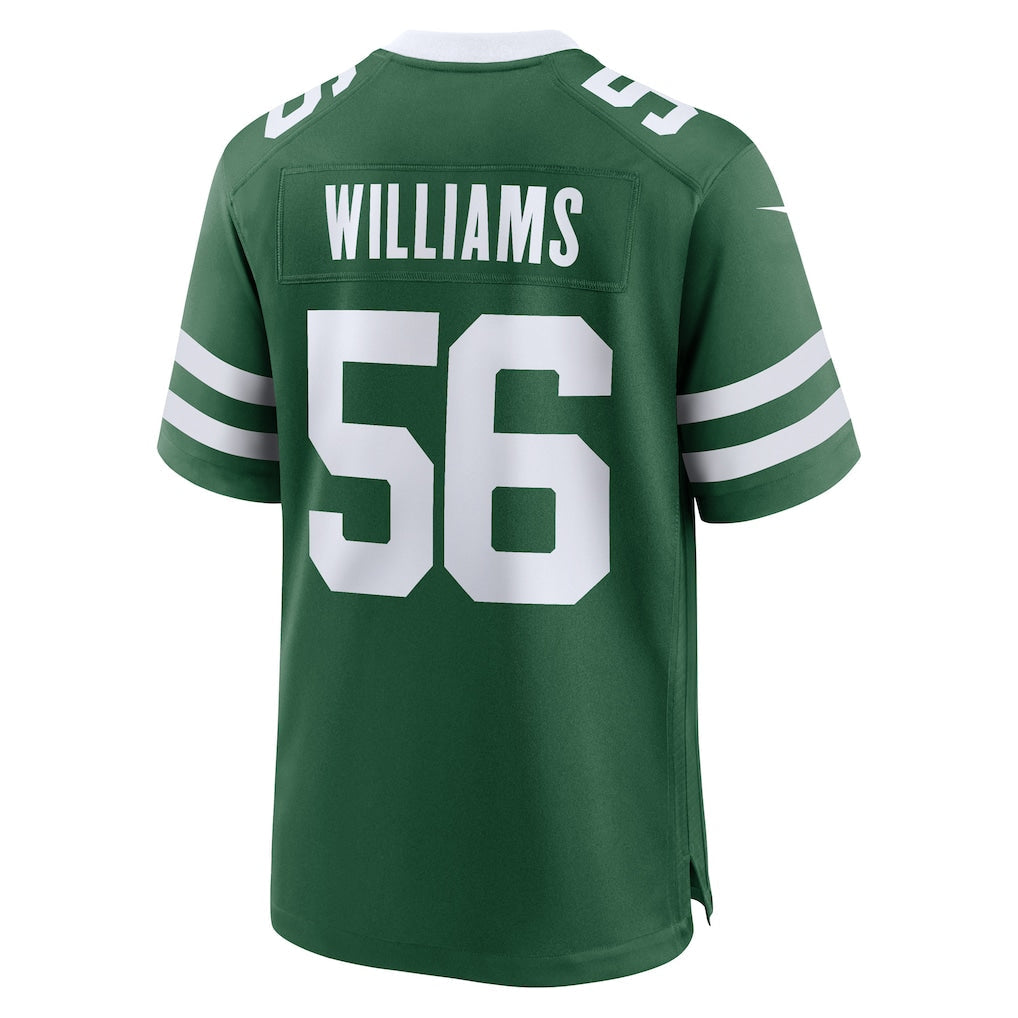 Tuec NY.Jets #56 Quincy Williams Legacy Green Game Player Jersey
