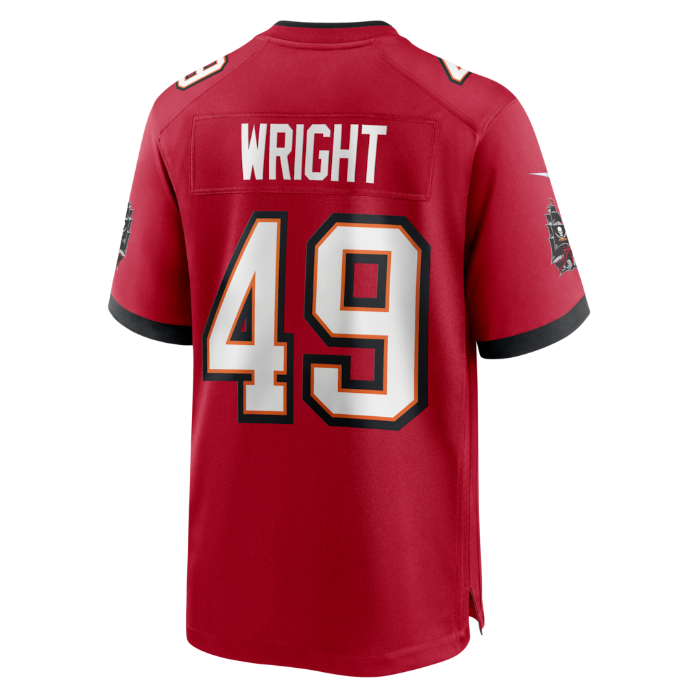 Tuec TB.Buccaneers #49 Owen Wright Red Team Game Jersey