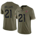 Tuec A.Cardinals #21 Garrett Williams Player Olive Salute To Service Stitched Jerseys