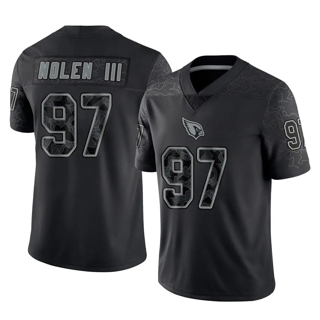 Tuec A.Cardinals #97 Walter Nolen III Player Black RFLCTV Limited Home Game Stitched Jerseys