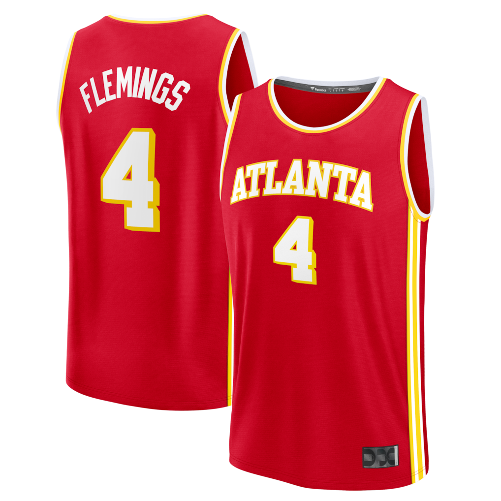 tuec A.Hawks #4 Kingston Flemings Red 2026 Draft First Round Pick Fast Break Jerseys - Icon Edition