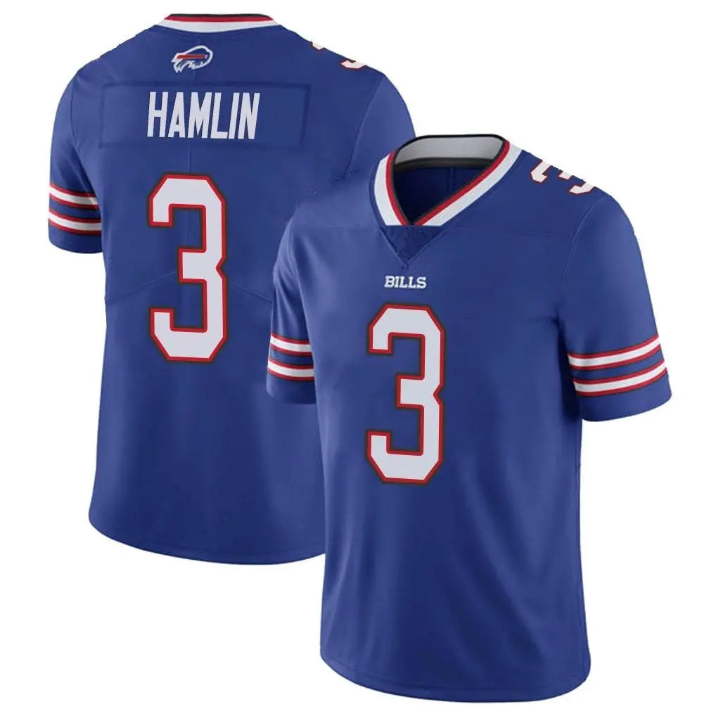 Tuec B.Bills #3 Damar Hamlin Player Royal Vapor Untouchable Limited Stitched Jerseys