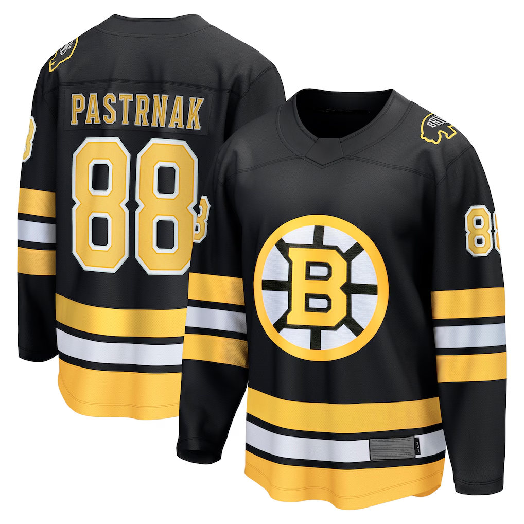 Tuec B.Bruins #88 David Pastrnak Black Home Breakaway Player Stitched Jerseys