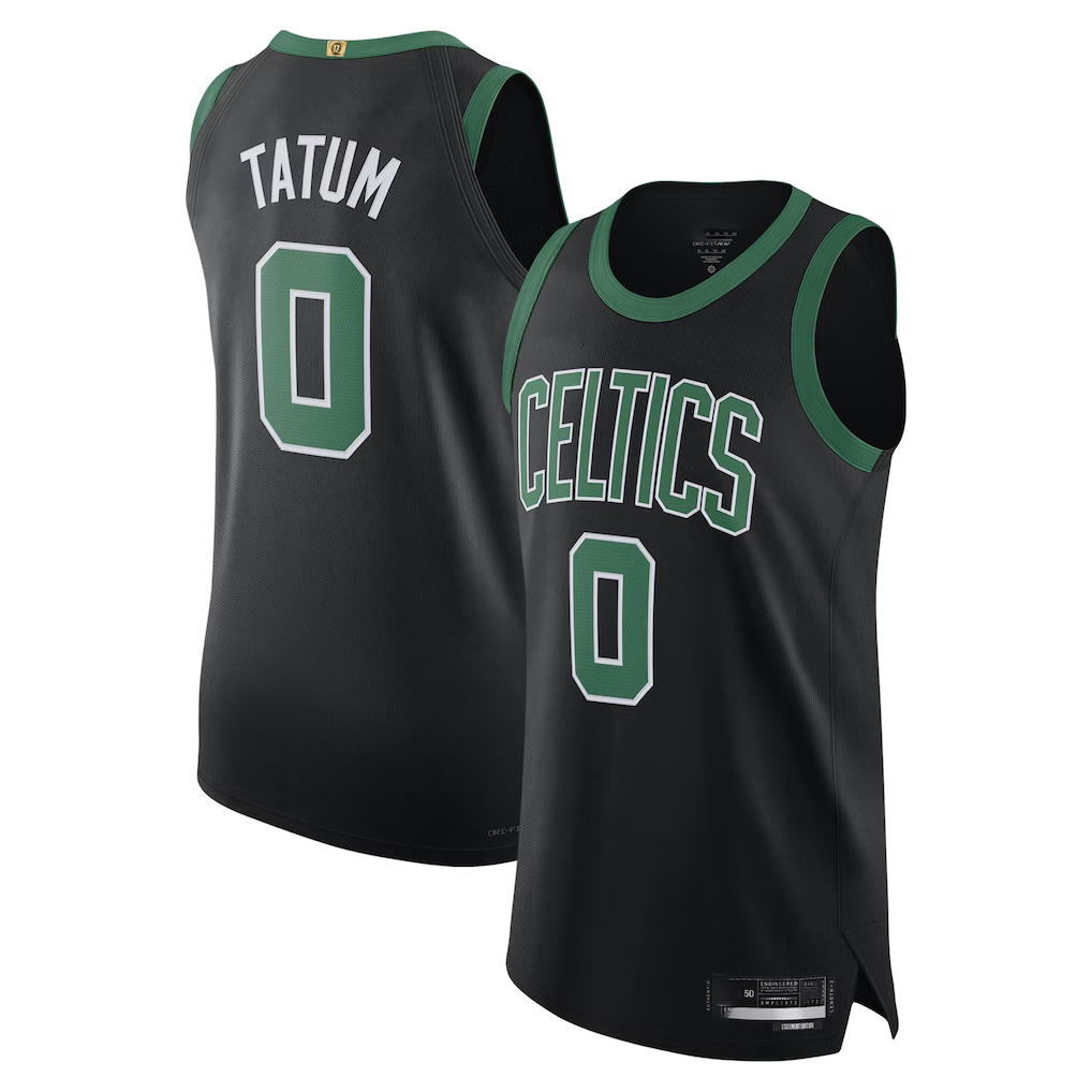 tuec B.Celtics #0 Jayson Tatum Black Authentic Player Jerseys - Statement Edition