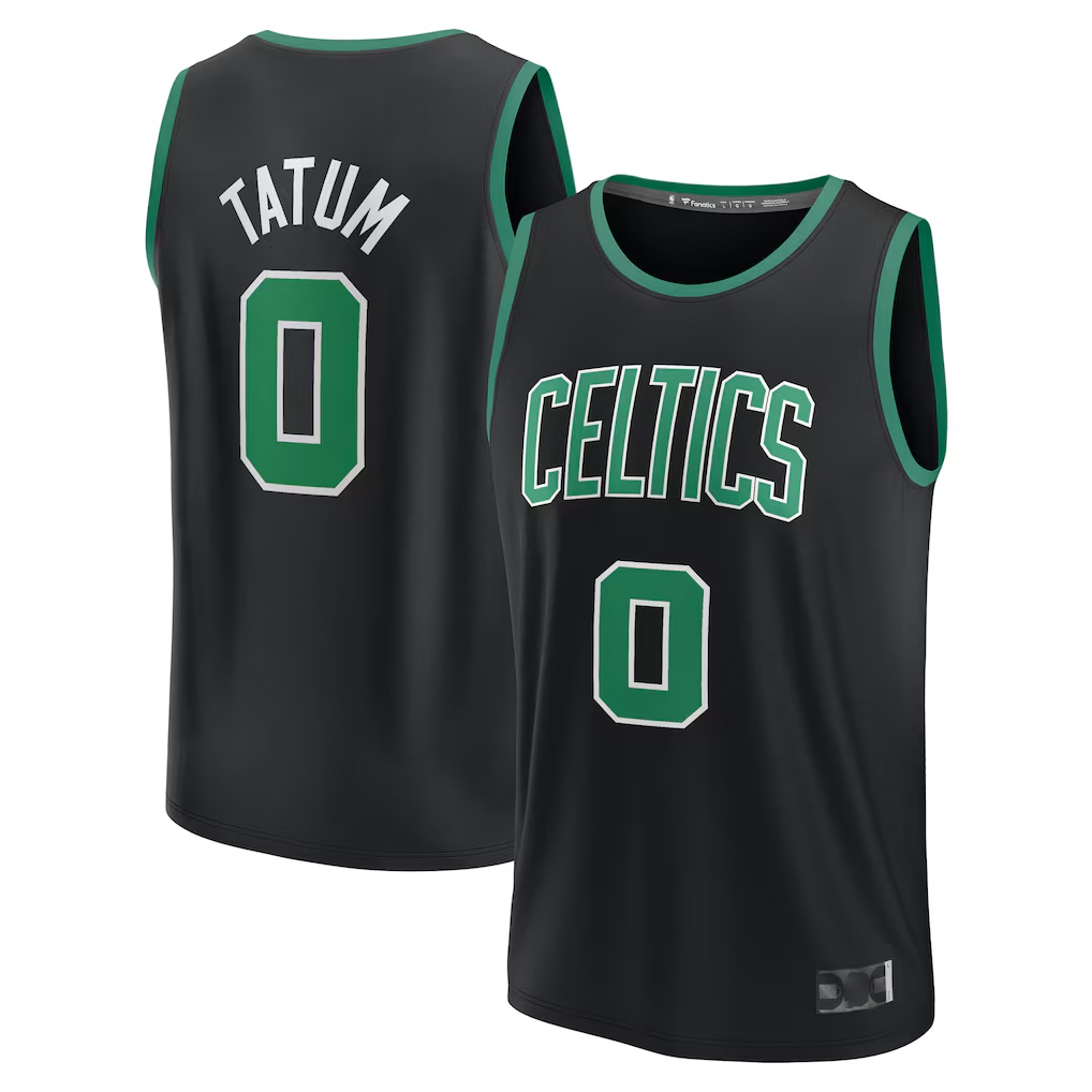 tuec B.Celtics #0 Jayson Tatum  Black Fast Break Replica Player Jerseys - Statement Edition