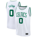 tuec B.Celtics #0 Jayson Tatum White Fast Break Replica Player Jerseys - Association Edition