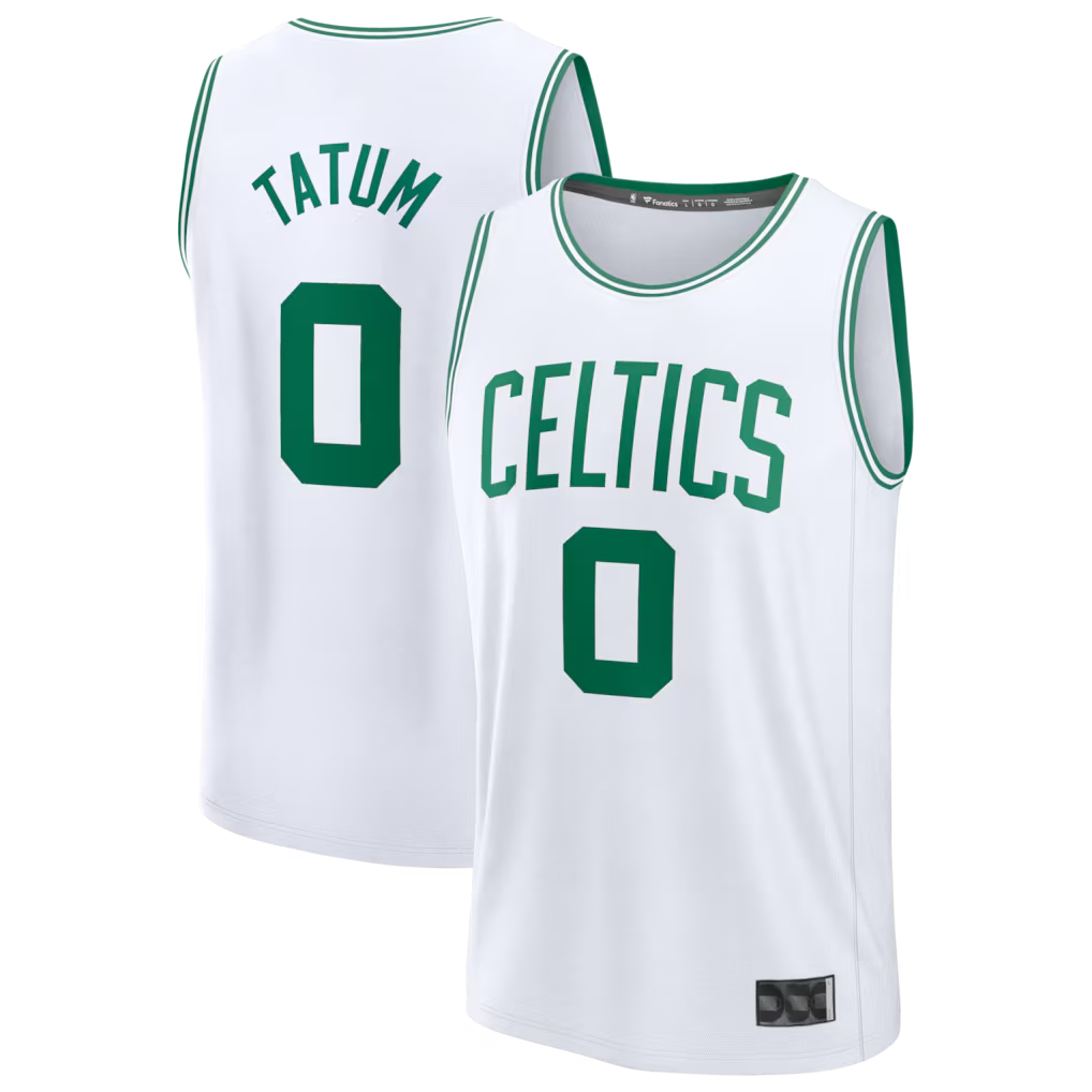 tuec B.Celtics #0 Jayson Tatum White Fast Break Replica Player Jerseys - Association Edition