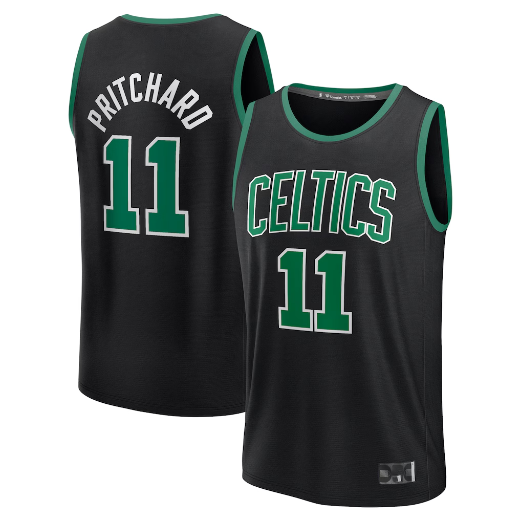 tuec B.Celtics #11 Payton Pritchard  Black Fast Break Replica Player Jerseys - Statement Edition