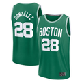 tuec B.Celtics #28 Hugo Gonzalez Kelly Green 2025  Draft First Round Pick Fast Break Replica Jerseys - Icon Edition