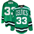 tuec B.Celtics #33 Larry Bird Mitchell & Ness Kelly Green Big & Tall Hockey Jerseys