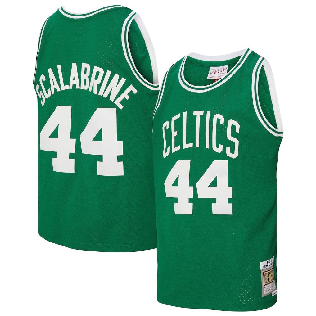 tuec B.Celtics #44 Brian Scalabrine Mitchell & Ness Kelly Green 200708 Hardwood Classics Swingman Jerseys
