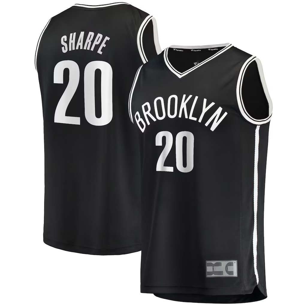tuec B.Nets #20 Day'Ron Sharpe  Black Fast Break Replica Jerseys - Icon Edition