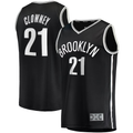 tuec B.Nets #21 Noah Clowney Black Fast Break Replica Jerseys - Icon Edition