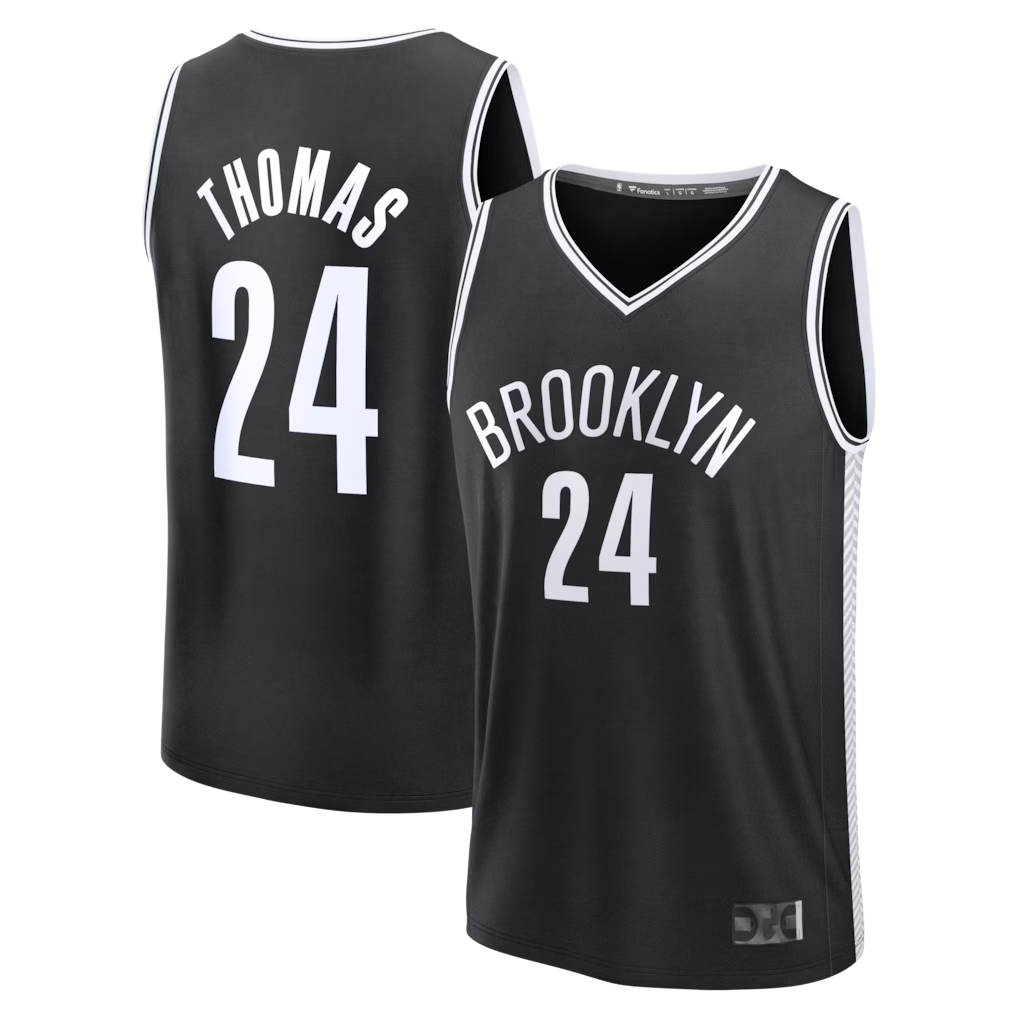tuec B.Nets #24 Cam Thomas Black Fast Break Replica Jerseys - Icon Edition