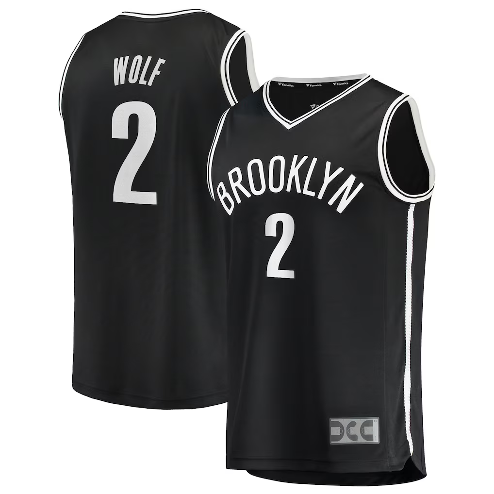 tuec B.Nets #2 Daniel Wolf Black Fast Break Replica Jerseys - Icon Edition