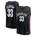 tuec B.Nets #33 Nic Claxton Black 202526 City Edition Fast Break Jerseys