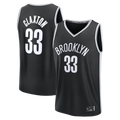 tuec B.Nets #33 Nic Claxton  Black Fast Break Replica Jerseys - Icon Edition