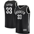 tuec B.Nets #33 Nicolas Claxton  Black Fast Break Player Jerseys - Icon Edition
