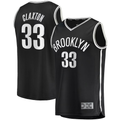 tuec B.Nets #33 Nicolas Claxton  Black Fast Break Replica Jerseys - Icon Edition