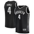 tuec B.Nets #4 Drake Powell Black Fast Break Replica Jerseys - Icon Edition