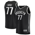 tuec B.Nets #77 Ben Saraf  Black Fast Break Replica Jerseys - Icon Edition