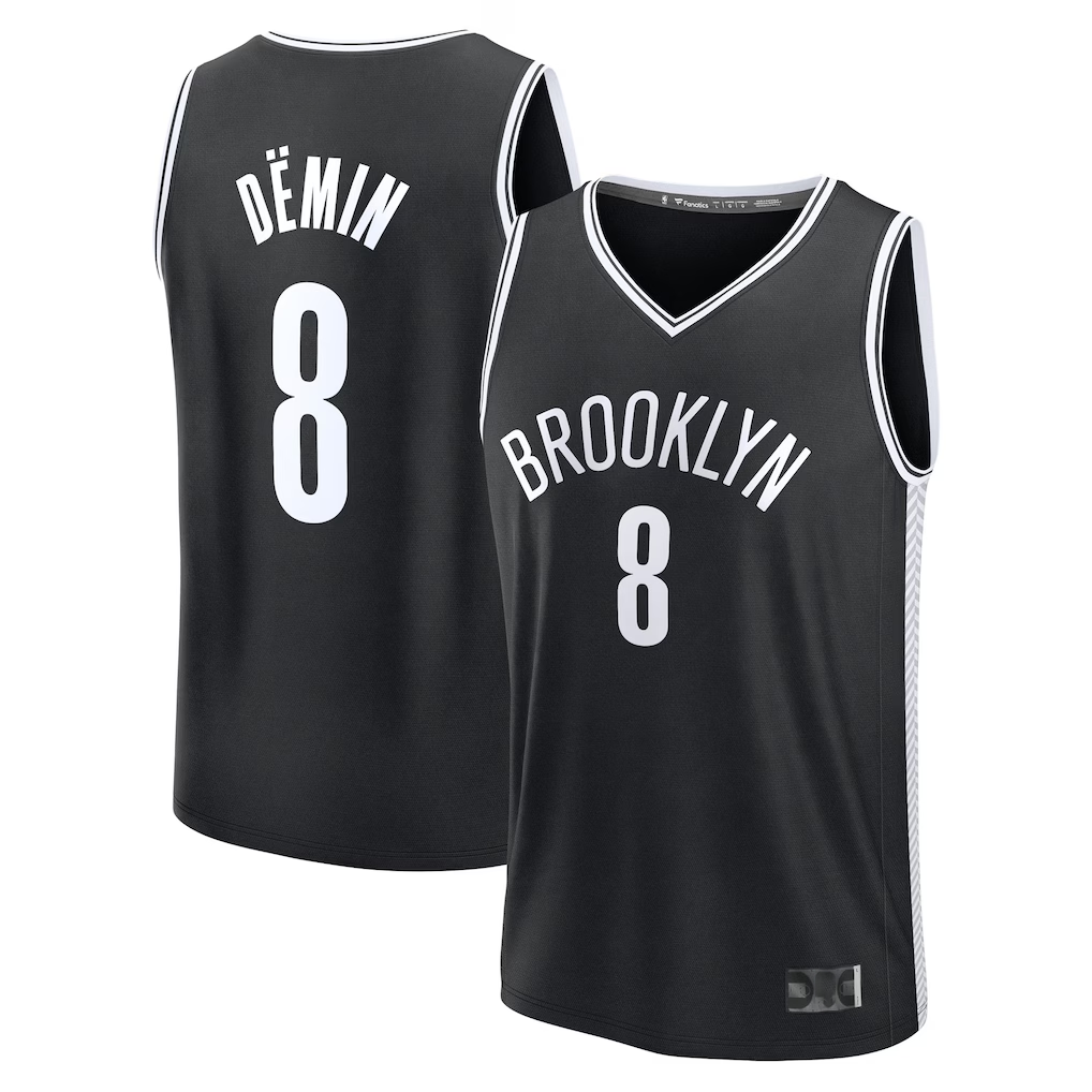 tuec B.Nets #8 Egor D?min Black Fast Break Replica Jerseys - Icon Edition