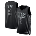 tuec B.Nets #8 Egor D?min  Black Swingman Jerseys - Statement Edition
