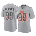 Tuec C.Browns #99 Julian Okwara Player Gray Atmosphere Fashion Game Stitched Jerseys