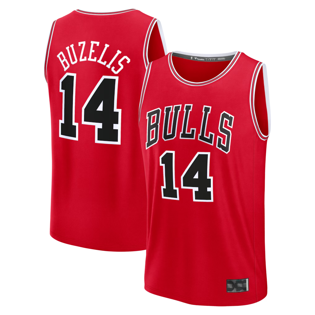 tuec C.Bulls #14 Matas Buzelis Red Fast Break Replica Player Jerseys - Icon Edition