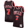 tuec C.Bulls #7 Toni Kukoc Mitchell & Ness Black 1995-96 Hardwood Classics Swingman Jerseys