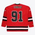 tuec C.Bulls #91 Dennis Rodman Mitchell & Ness Red Big & Tall  Hockey Jerseys