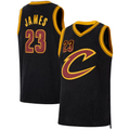 tuec C.Cavaliers #23 LeBron James Black Forever King Authentic Jerseys