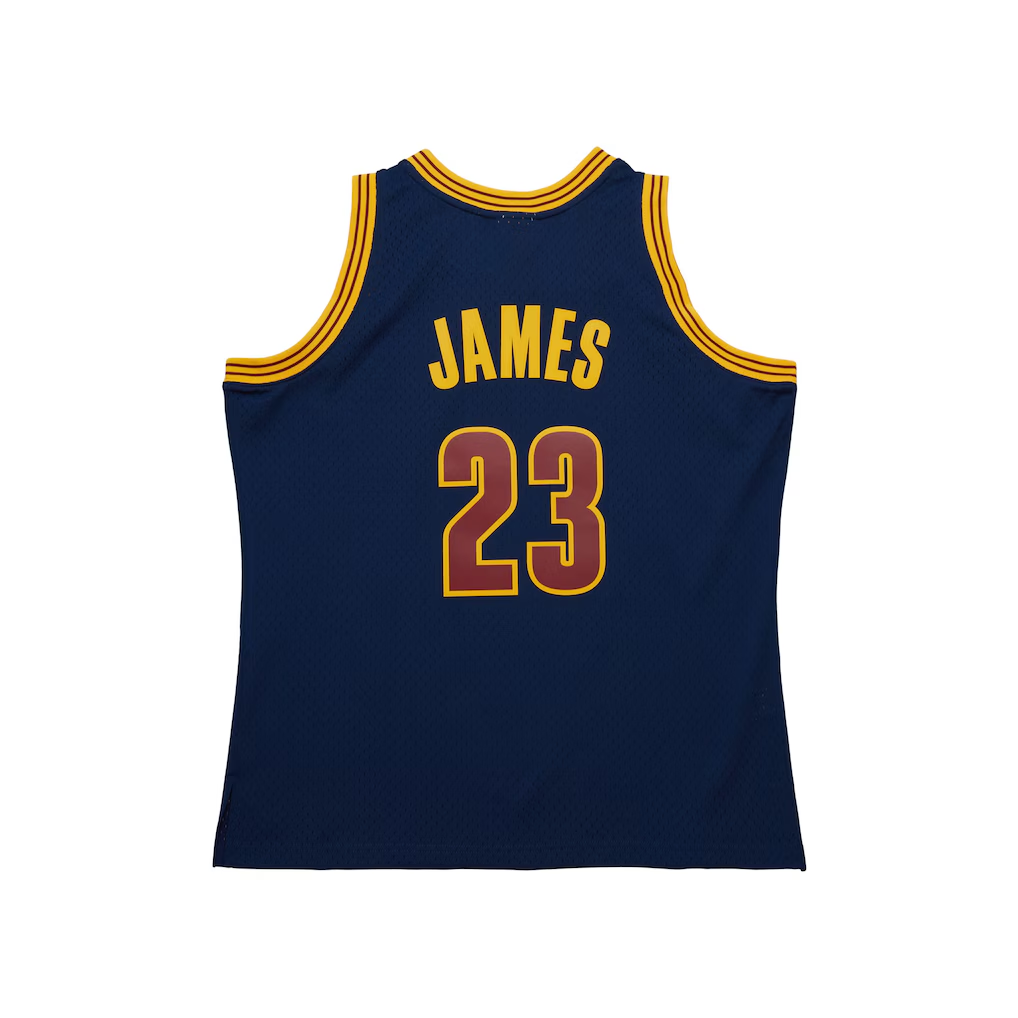 tuec C.Cavaliers #23 LeBron James Mitchell & Ness Navy Big & Tall Hardwood Classics 2008-09 Swingman Jerseys