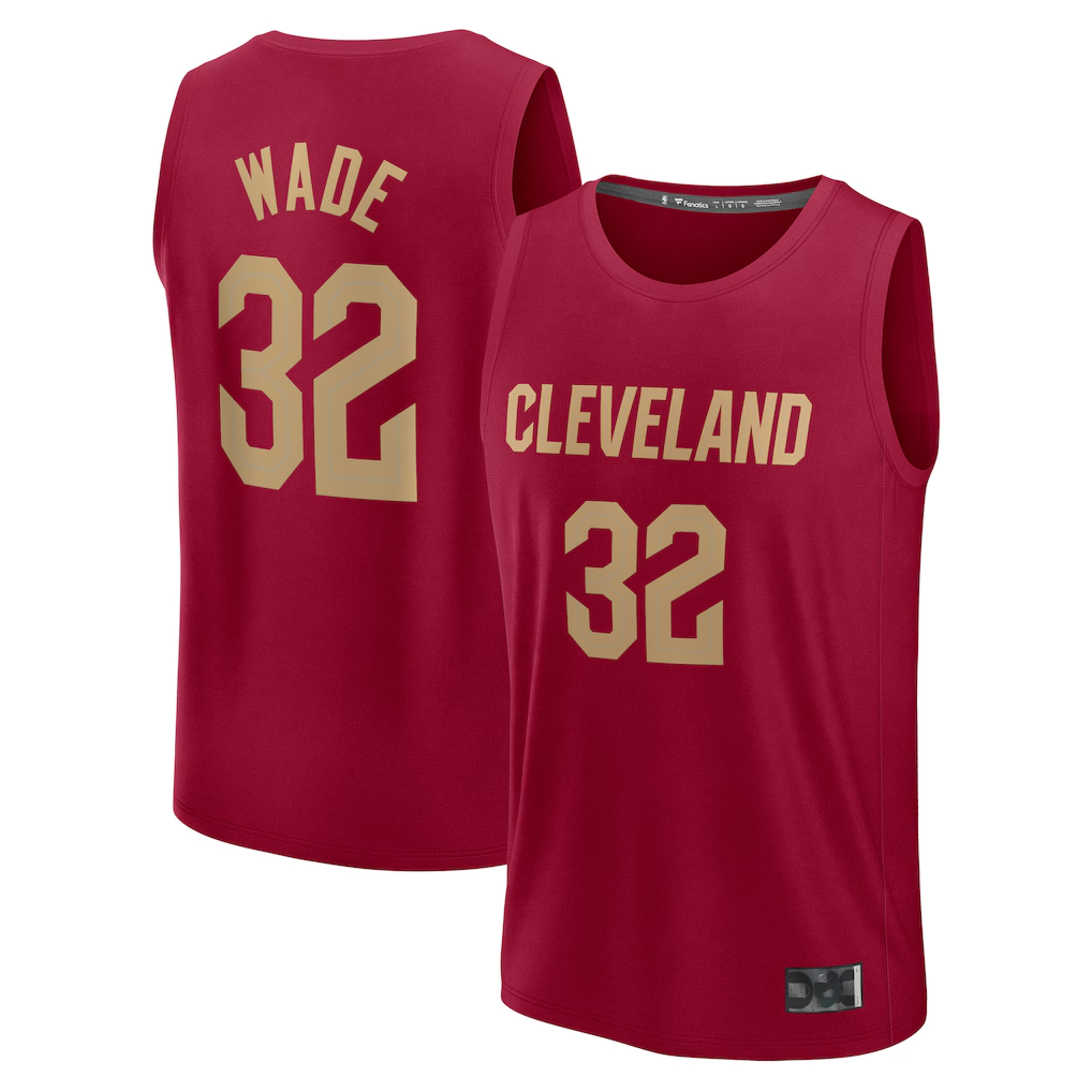 tuec C.Cavaliers #32 Dean Wade Wine Fast Break Player Jerseys - Icon Edition