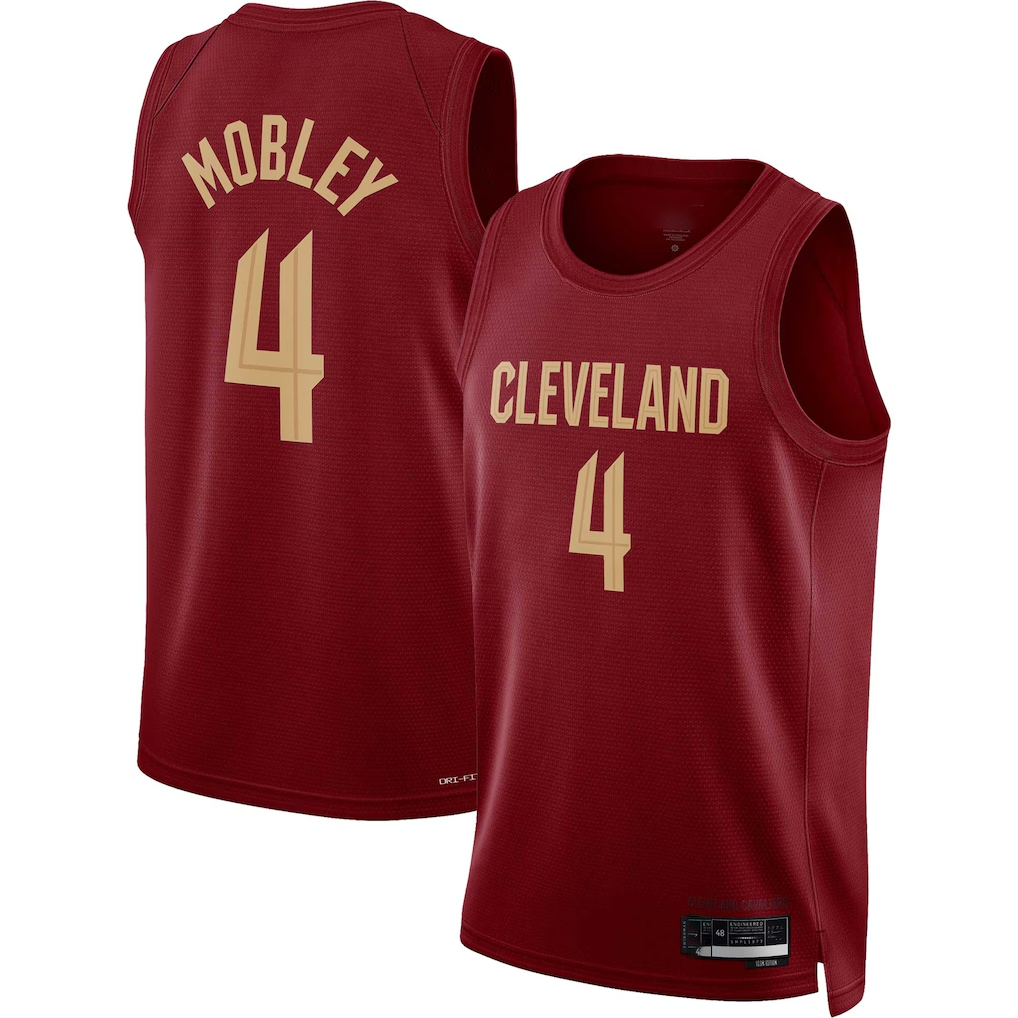 tuec C.Cavaliers #4 Evan Mobley Wine Swingman Jerseys - Icon Edition