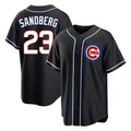 tuec C.Cubs #23 Ryne Sandberg Player Black Fashion Out Game Stitched Jerseys
