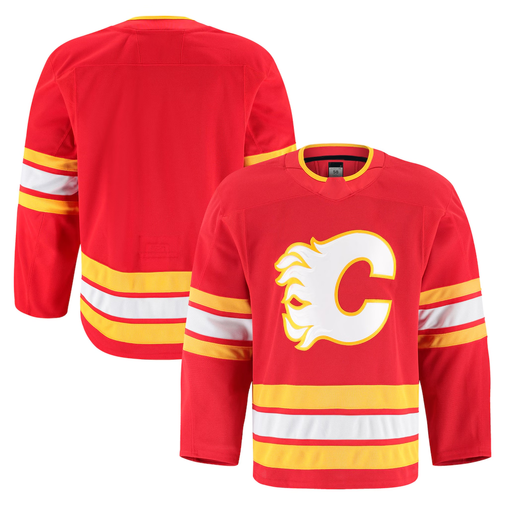 Tuec C.Flames Red Home Authentic Pro Jerseys
