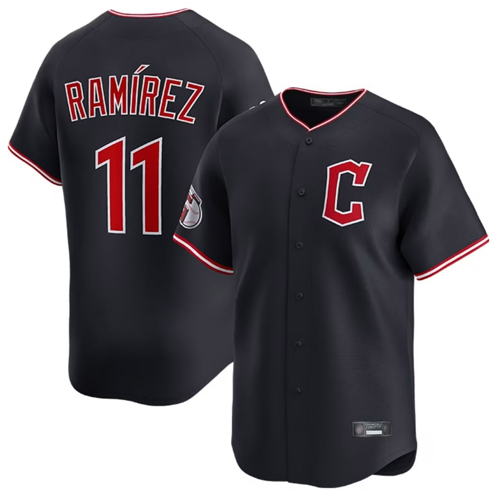 tuec C.Guardians #11 Jose Ramirez Player Navy Limited Home Stitched Jerseys