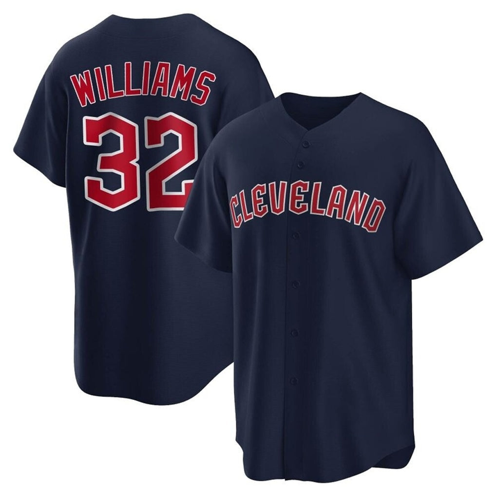 tuec C.Guardians #32 Gavin Williams Player Navy Game Home Stitched Jerseys