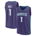 tuec C.Hornets #1 LaMelo Ball  Purple Fast Break Replica Player Jerseys - Statement Edition
