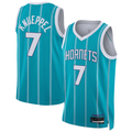 tuec C.Hornets #7 Kon Knueppel  Teal Swingman Jerseys - Icon Edition