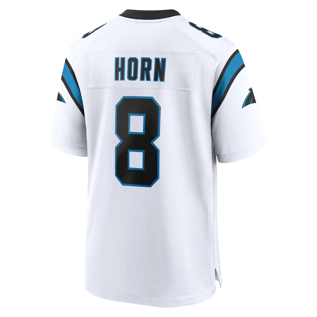 Tuec C.Panthers #8 Jaycee Horn Player White Home Game Stitched Jerseys