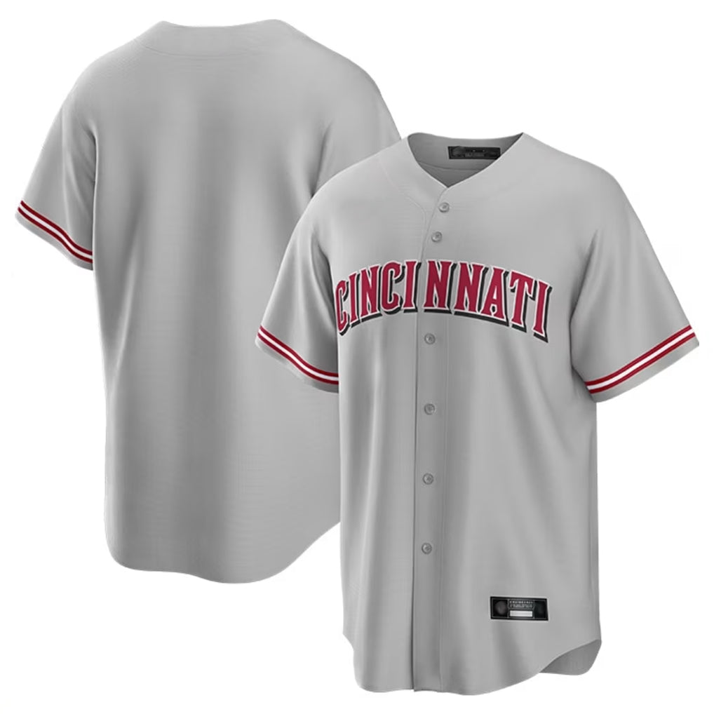 tuec C.Reds Gray Home Game Blank Player Stitched Jerseys