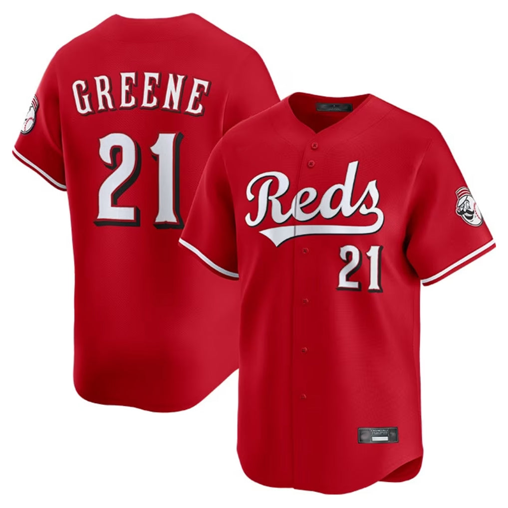 tuec C.Reds #21 Hunter Greene Player Red Home Limited Stitched Jerseys