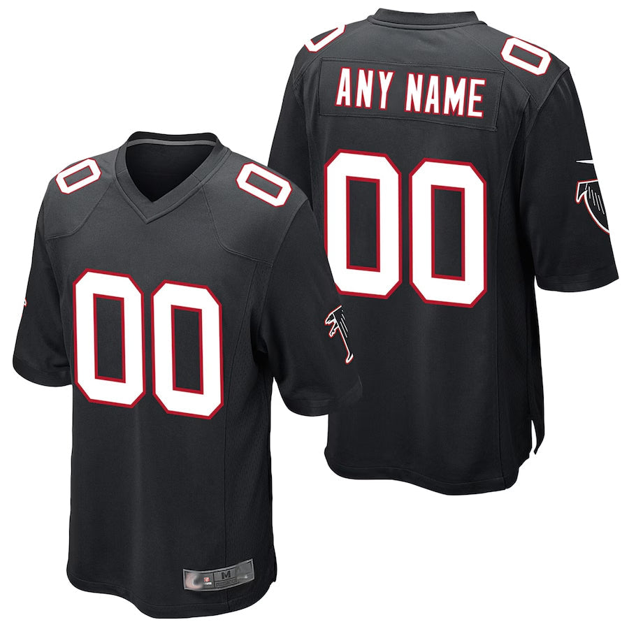 Tuec Custom A.Falcons Black Alternate Game Stitched Jerseys