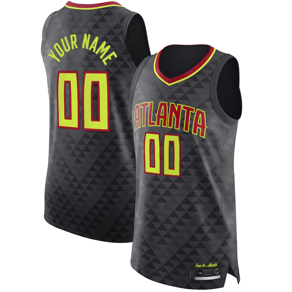 tuec Custom A.Hawks Black Authentic Jerseys - Icon Edition